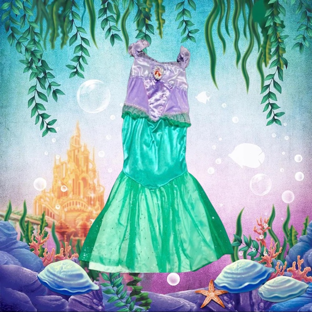 Disney Princess Ariel Dress Size 4-6x